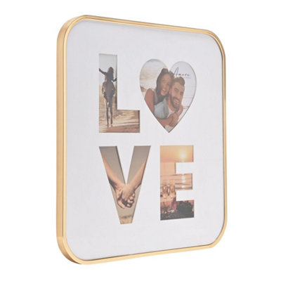 The Gift Experience Gold Love Collage 4 X Photo Frame - Image 4