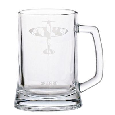 Raf Etched Glass Tankard - Spitfire Mugs Clear All Occasions - Image 5