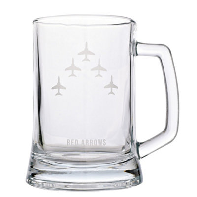 Harvey Makin Unisex Clear Widdop Raf Etched Tankard - Red Glass Arrows - Image 6