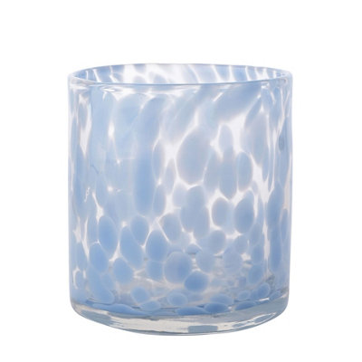Hestia Confetti Glass VaseBlue from B&Q