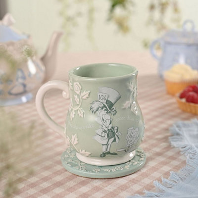 Disney Unisex Green Widdop Alice In Wonderland Embossed Mug Mad Hatter - Image 8