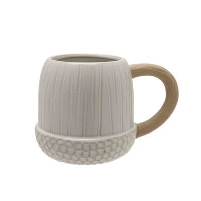 Widdop and Co Country Living - White Glazed Ceramic Acorn Cup Mug | for Tea & Coffee Home Decor Gifting for Hosting, Dinner & Parties for Animal & Nature Lovers - 400ml / 14oz. - Image 4