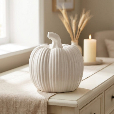 B&Q -  Glossy Ceramic Pumpkin Ornament