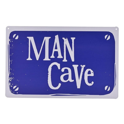The Bright Side Man Cave Metal Sign - Blue - Blue - Image 4