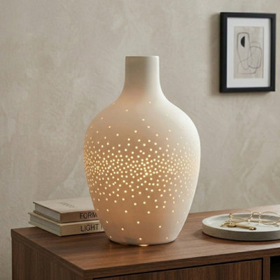 Hestia Unisex White Tall Table Lamp - Image 6