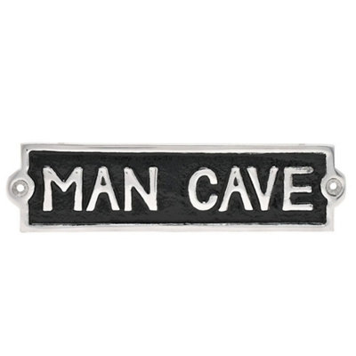 Sign - Man Cave Decorative Plaques & Signs Metal Silver - Image 5