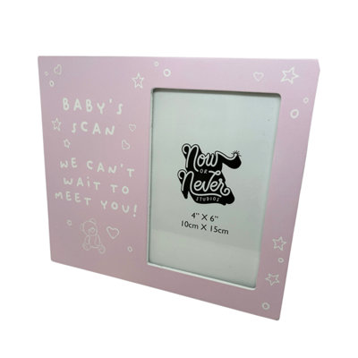 Baby's Scan We Can't Wait To Meet You Baby Girls Scan Photo Frame - Image 4