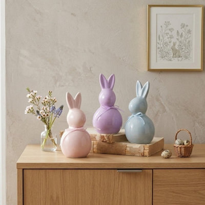 Garden Greatness Springtime Trio Bunny Ornaments from B&Q