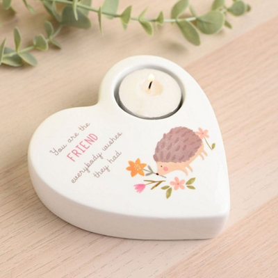 Love Life Ceramic Tea Light Candle Holder - Friend - Image 4