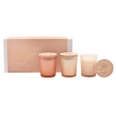 Tranquil Set Of 3 Votive Candles - Flow, Balance And Breathe - Image 7