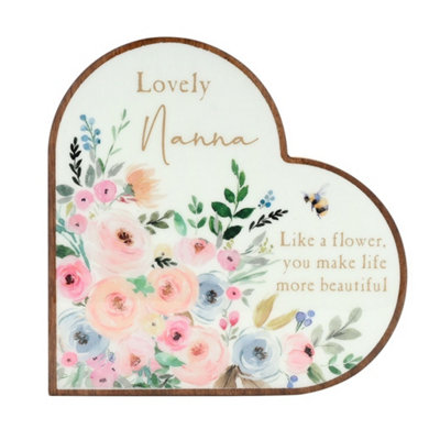 George White The Cottage Garden Mantel Heart Plaque - Nanna - Image 3