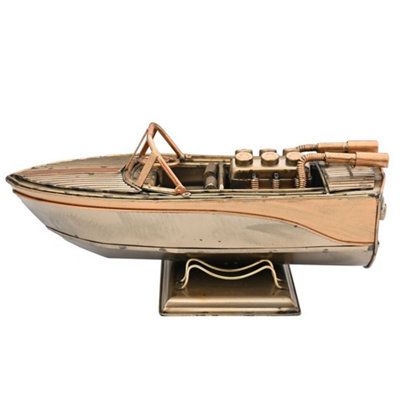 Widdop, Bingham & Co. Ltd Decorative Speed Boat Metal Ornament - Image 8
