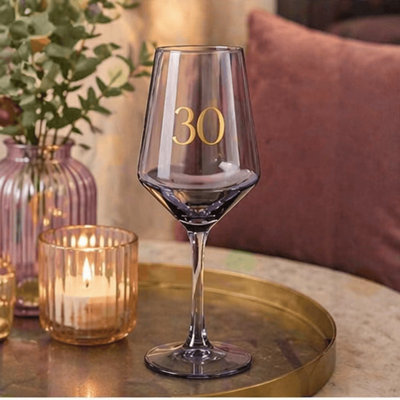 Widdop Gifts Confetti Design 30Th Birthday Gift Boxed Wine Glass - Mauve - Image 4