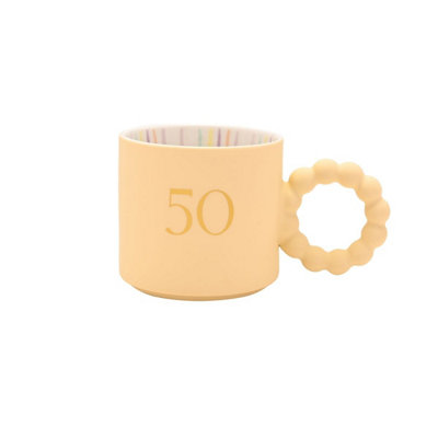 50th Birthday Mug Gift Boxed Confetti Design by Widdop and Co Gifts for Her - Image 3