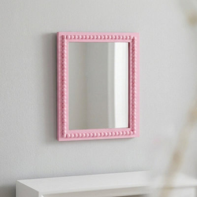 Hestia Unisex Pink Beaded Mirror - Image 4