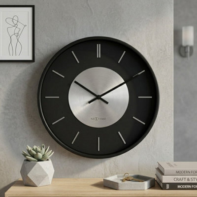 Garden Greatness Relica Retro Ii Urban Silver Wall Clock from B&Q