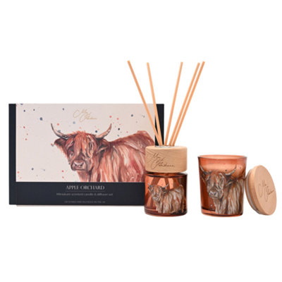 Mini Candle And Diffuser Set Highland Cow Candles Assorted - Image 4