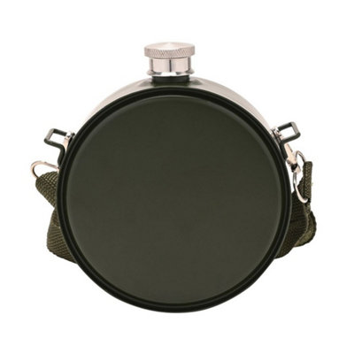 Rackhams Green Classic Hip Flask Retro - Army Flask - Image 5