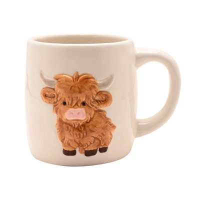 Country Living Cream Highland Cow Mug - Image 4