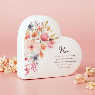 The Cottage Garden Ceramic Heart - Nan Decorative Plaques & Signs - Image 3