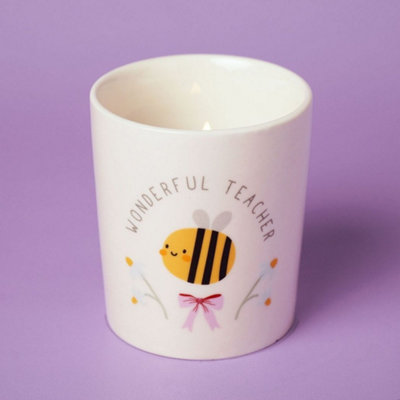 Wonderful Teacher Fragranced Ceramic Candle Matching Gift Box End of Term Gift - Image 7