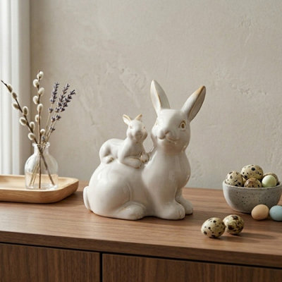 Garden Greatness Springtime Glazed Bunny Baby Ornament from B&Q