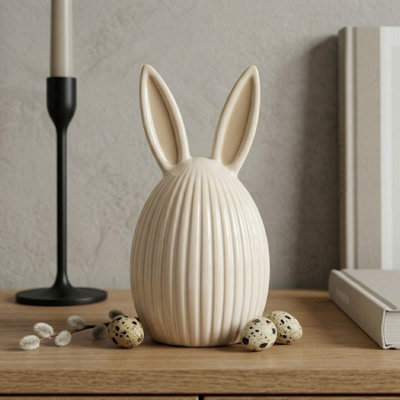 Garden Greatness Ribbed Easter Egg Bunny Ears Ornament from B&Q