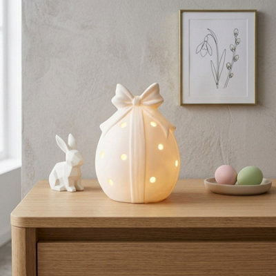 Garden Greatness Springtime Led Bow Egg Ornament from B&Q