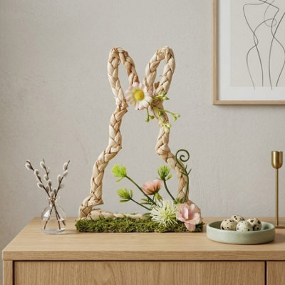 Garden Greatness Faux Flower Easter Bunny Decoration from B&Q