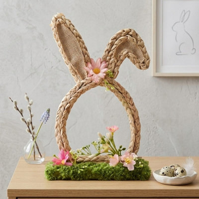 Garden Greatness Woven Bunny Ears Floral Decoration from B&Q