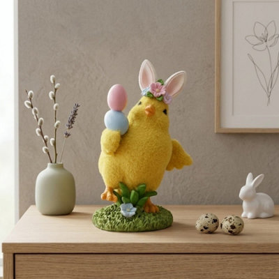 Garden Greatness Springtime Fluffy Easter Chick Eggs Ornament from B&Q