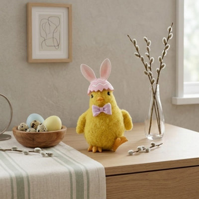 Garden Greatness Fluffy Easter Chick Bunny Ears Ornament from B&Q