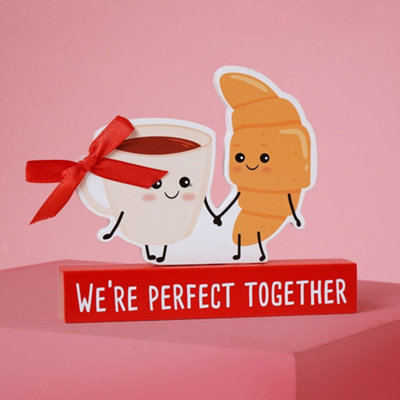 Love Is Sweet Plaque - Coffee And Croissant Decorative Plaques & Signs - Image 3