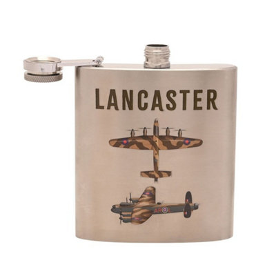 Raf 6oz Hip Flask - Lancaster Hip Flasks Silver All Occasions - Image 4