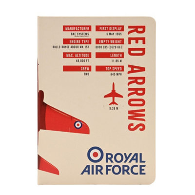 Raf Red A5 Lined Hardback Notebook Arrows - Image 4