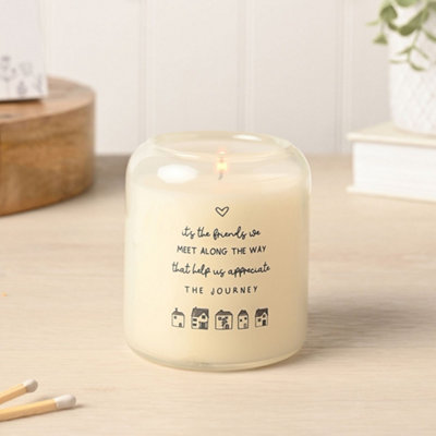 Moments Unisex Cream Friends Make The Journey Candle Small In - Image 4