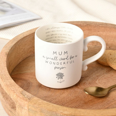 Julian Charles Women's White Moments Mug With Inside Words Mum - One Size - Image 4