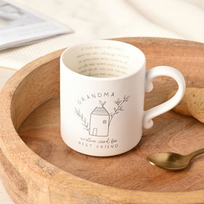 Moments Women's White Mug With Inside Words Grandma In - Image 4