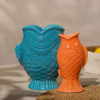 Hestia Unisex Blue Carp Vase Light - Image 6