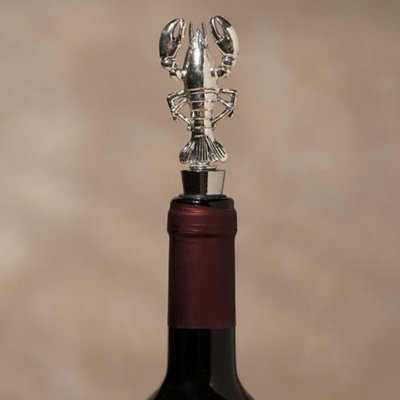 Hestia Unisex Silver Lobster Bottle Stopper & Corkscrew Set In - Image 5