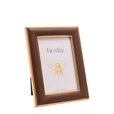 Gold Coloured Photo Frame 4"" X 6"" Photo Frames brown - Image 6