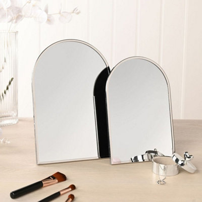 Sophia Unisex Silver Nickle Plated Steel Mirror Large In - Image 4