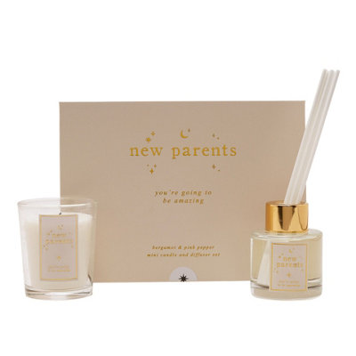 Bambino By Juliana Unisex White Diffuser & Candle Set New Parents In - Image 4