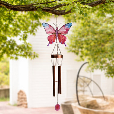 Country Living Solar Windchime Butterfly