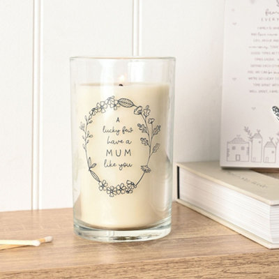 Moments Unisex Cream Mum Tall Candle 480G In | Size: Large - Image 4