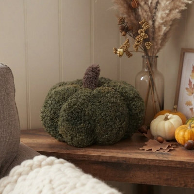 Pumpkin Cushion Green 20.00cm Decorative Sofa Home Accessory - Image 5