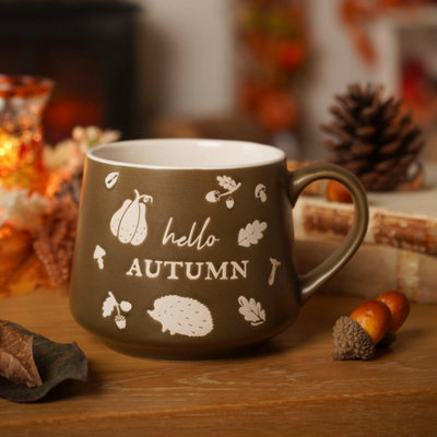 Country Living Men's Brown Hello Pumpkin Mug - Image 3