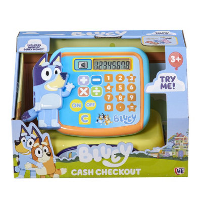 Bluey Toy Cash-Register Shop Checkout Playset from B&Q