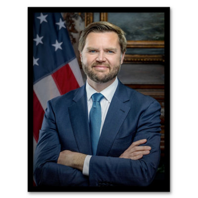 B&Q -  United States 50Th Vice President Jd Vance Portrait Wall Art PrintA4 Size
