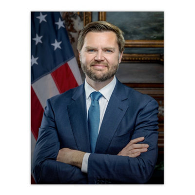 B&Q -  Unframed Wall Art United States 50Th Vice President Jd Vance Portrait12X16 Inch